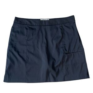 Greg Norman Perfect Fit Golf Skort Black Pocket adjustable Waist Size 12